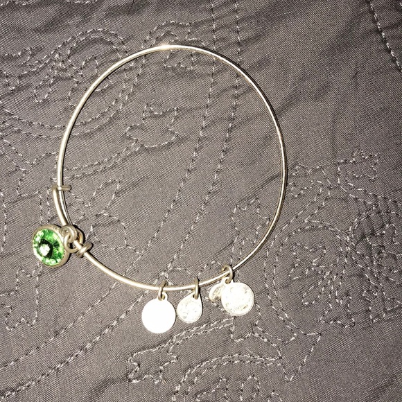 Alex and Ani horseshoe green stone bracelet - Picture 3 of 4